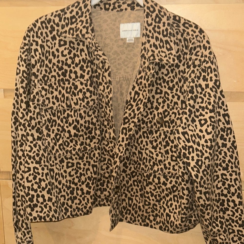 American Eagle Cheetah Jacket Size M